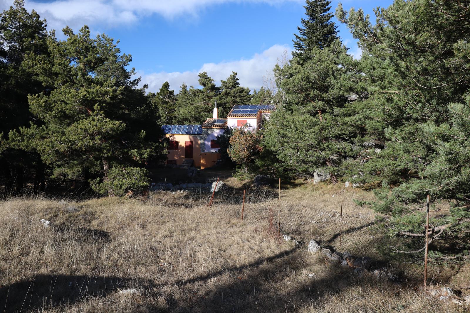 Thursday January 18th 2024, Plateau de Caussols, South of France, House in a green forest