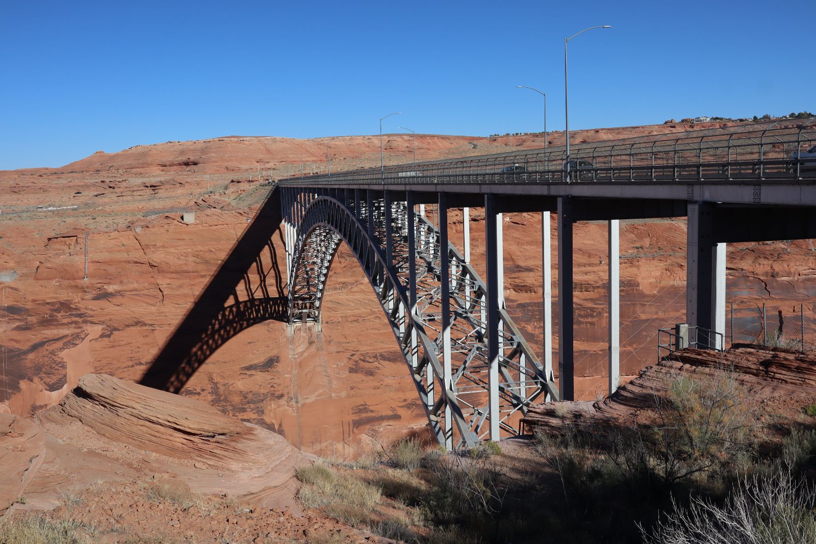 Sunday 29th October 2023, Bridge at Glen Canyon dam, Page Arizona USA